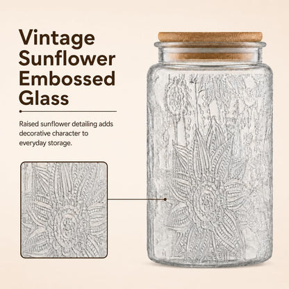 Glass Canister with Bamboo Lid, 1L — view 5