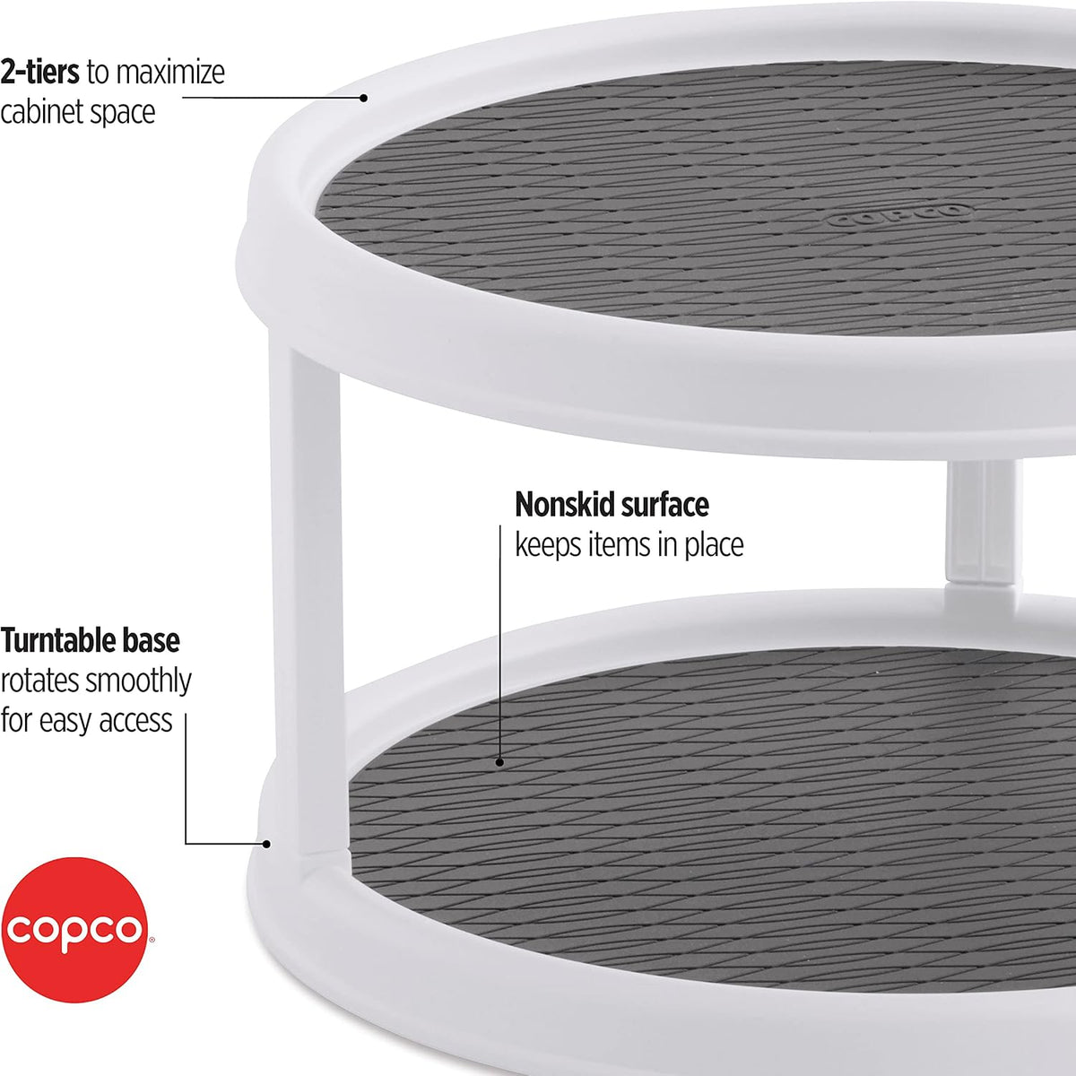 2-Tier Cupboard Turntable, 30cm — view 5