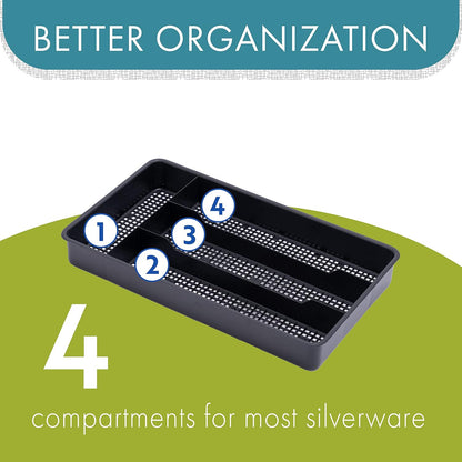 Cutlery Drawer Tray, 4 Compartments — view 3