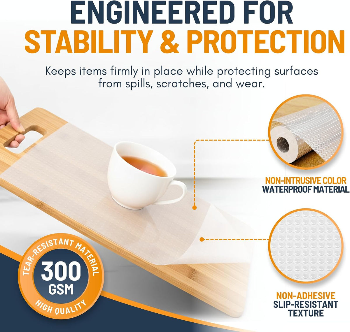 Non-Slip Drawer Liner, 30cm × 2m — view 3