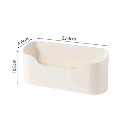 Dimension diagram of the storage caddy: 23.4cm wide, 6.8cm deep and 10.8cm tall.