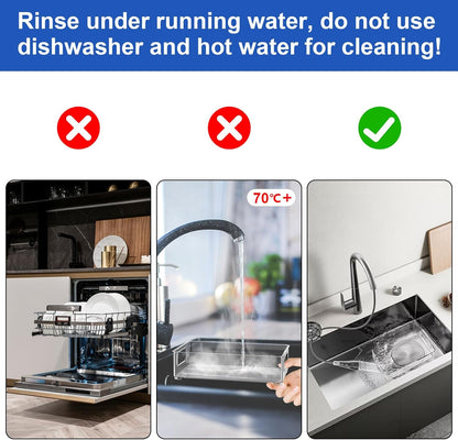 Care: rinse under running water, no dishwasher and nothing above 70C
