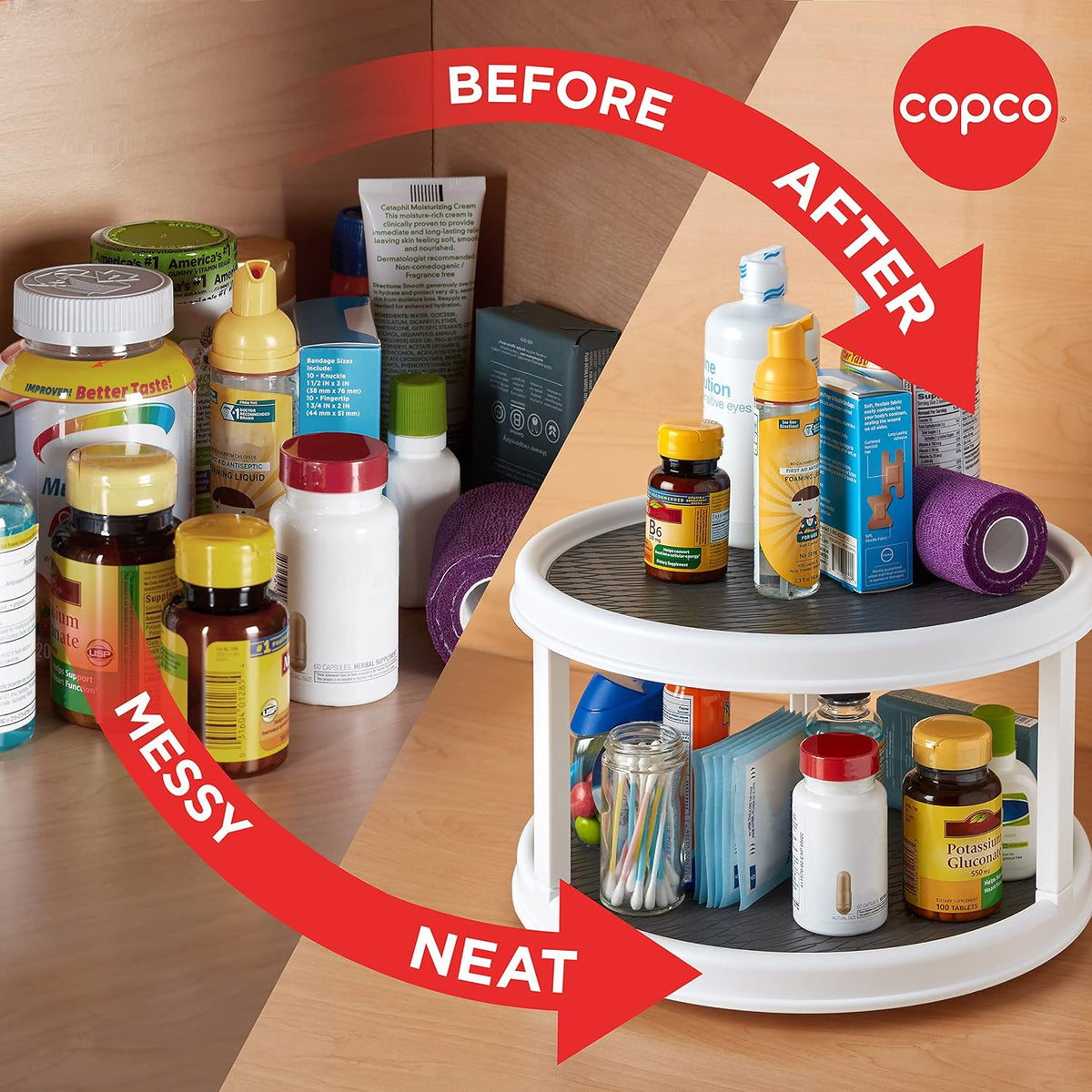 2-Tier Cupboard Turntable, 30cm — view 6