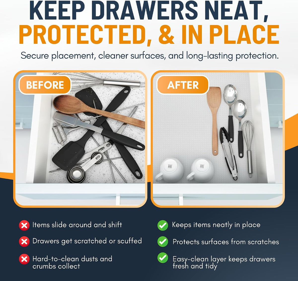 Non-Slip Drawer Liner, 30cm × 2m — view 5