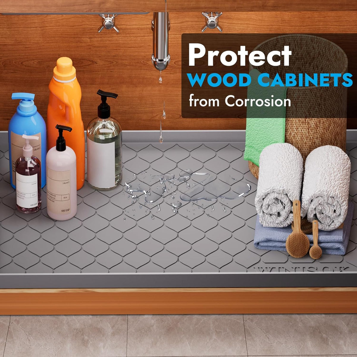 Silicone Under-Sink Mat, 86 × 56cm — view 3