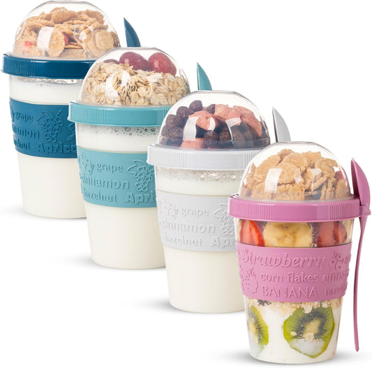 Cereal & Yogurt Cups, Set of 4