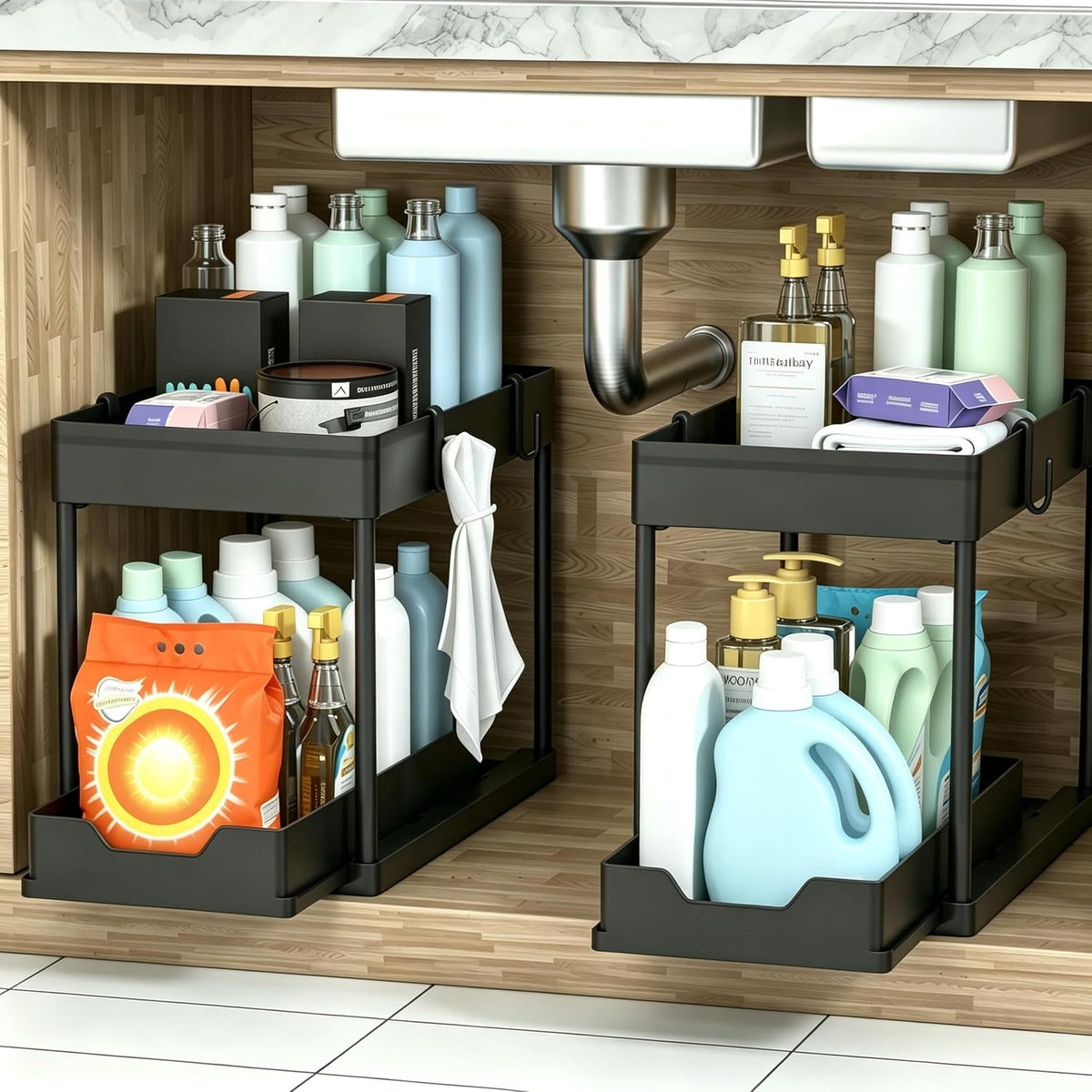 Under-Sink Organiser, 2 Tier · Pair — view 8