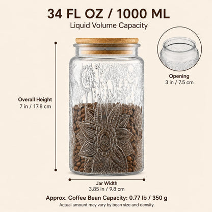 Glass Canister with Bamboo Lid, 1L — view 4