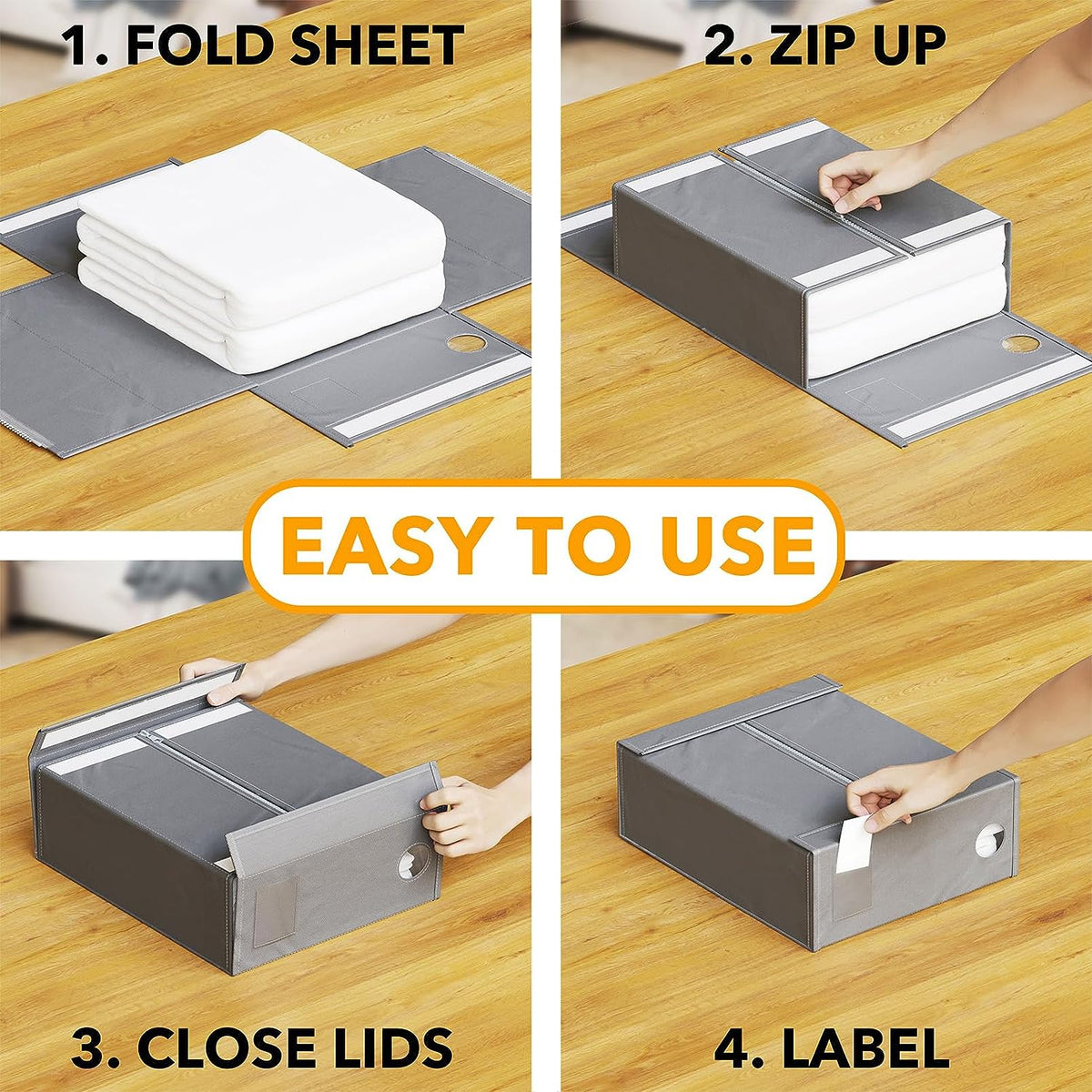 Bed Sheet Organisers, Set of 4 — view 3