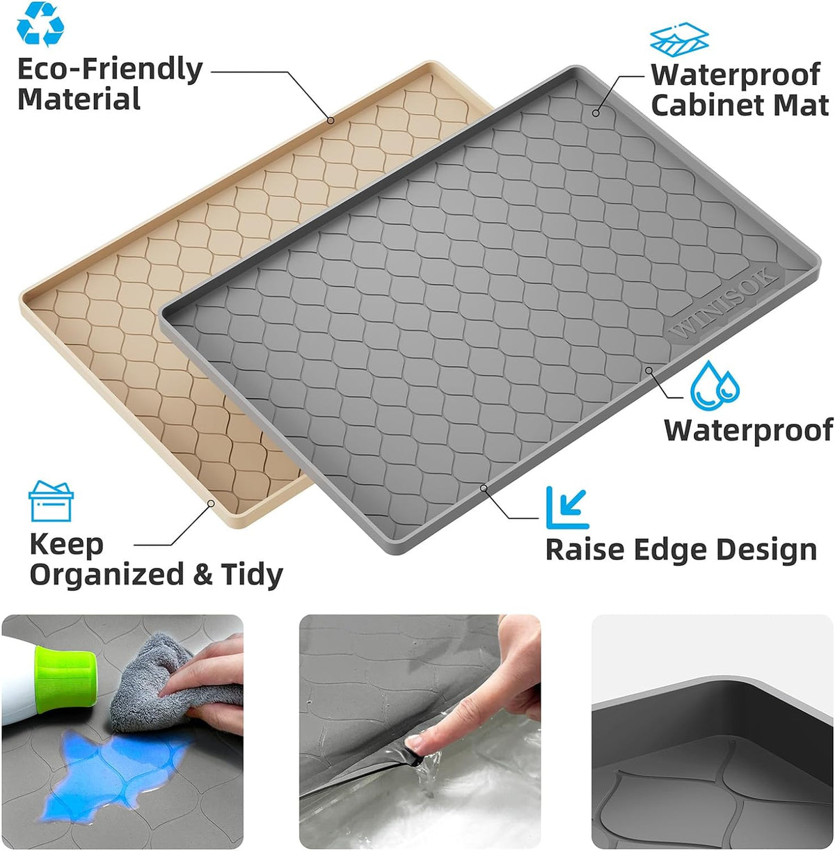 Silicone Under-Sink Mat, 86 × 56cm — view 2