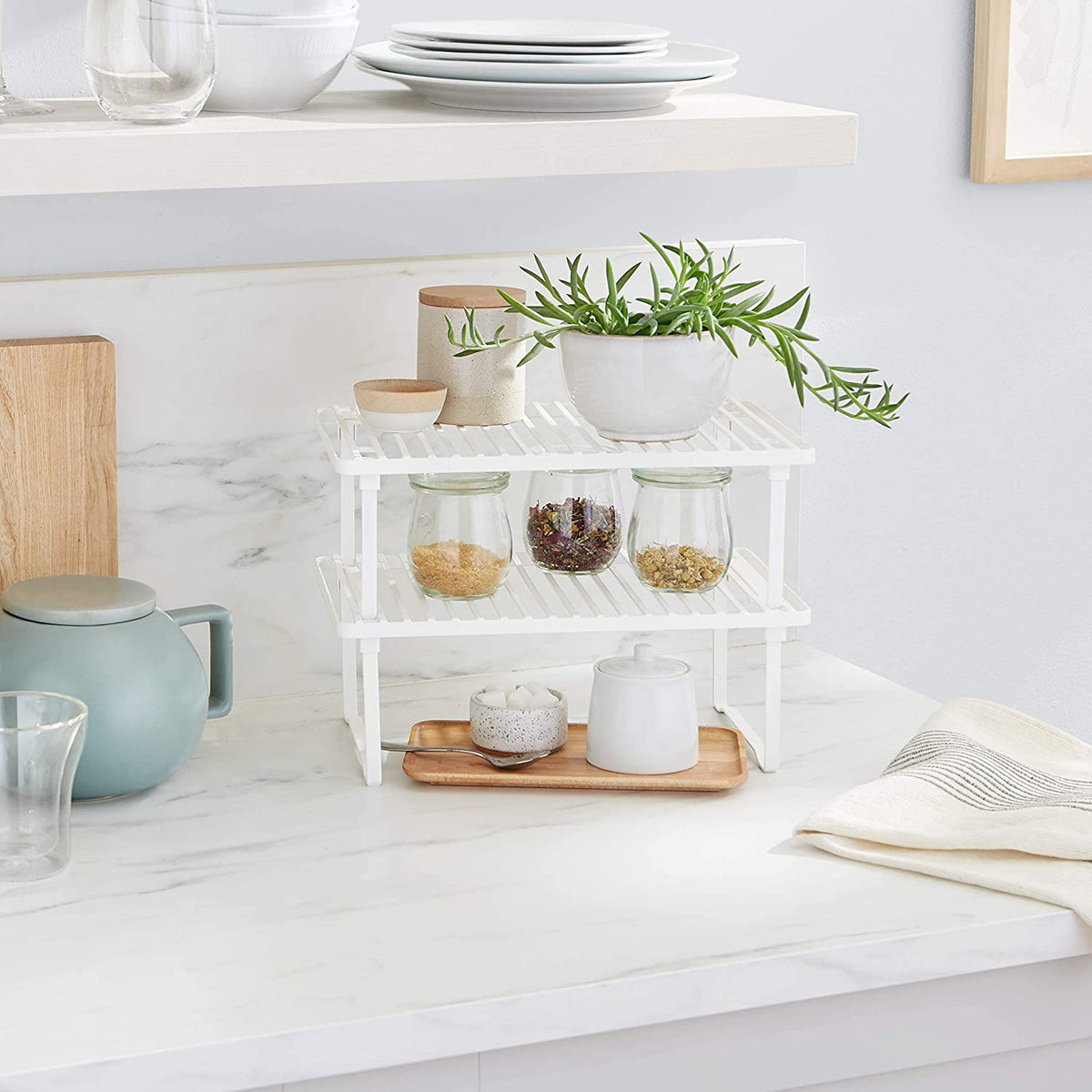 Stackable Cupboard Shelves, Pair — view 7