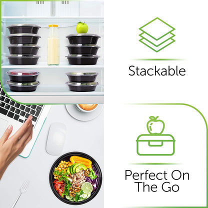 Round Meal Prep Containers, 30 Pack — view 5