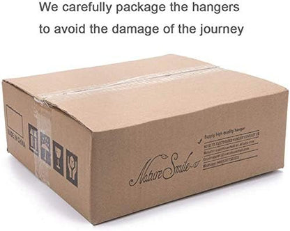Wooden Trouser Hangers with Clips, 10 Pack — view 3