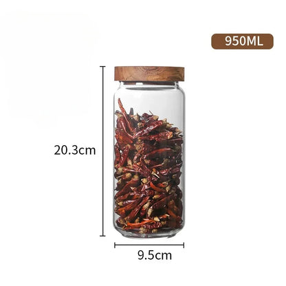 Size guide: 950ml jar, 20.3cm tall and 9.5cm across