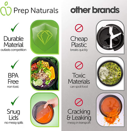 Round Meal Prep Containers, 30 Pack — view 2