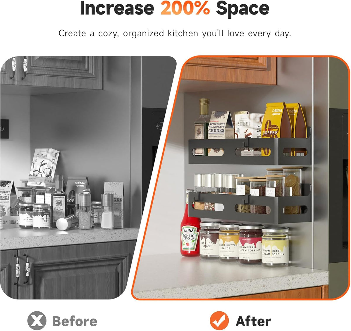 Magnetic Fridge Spice Racks, Set of 4 — view 3