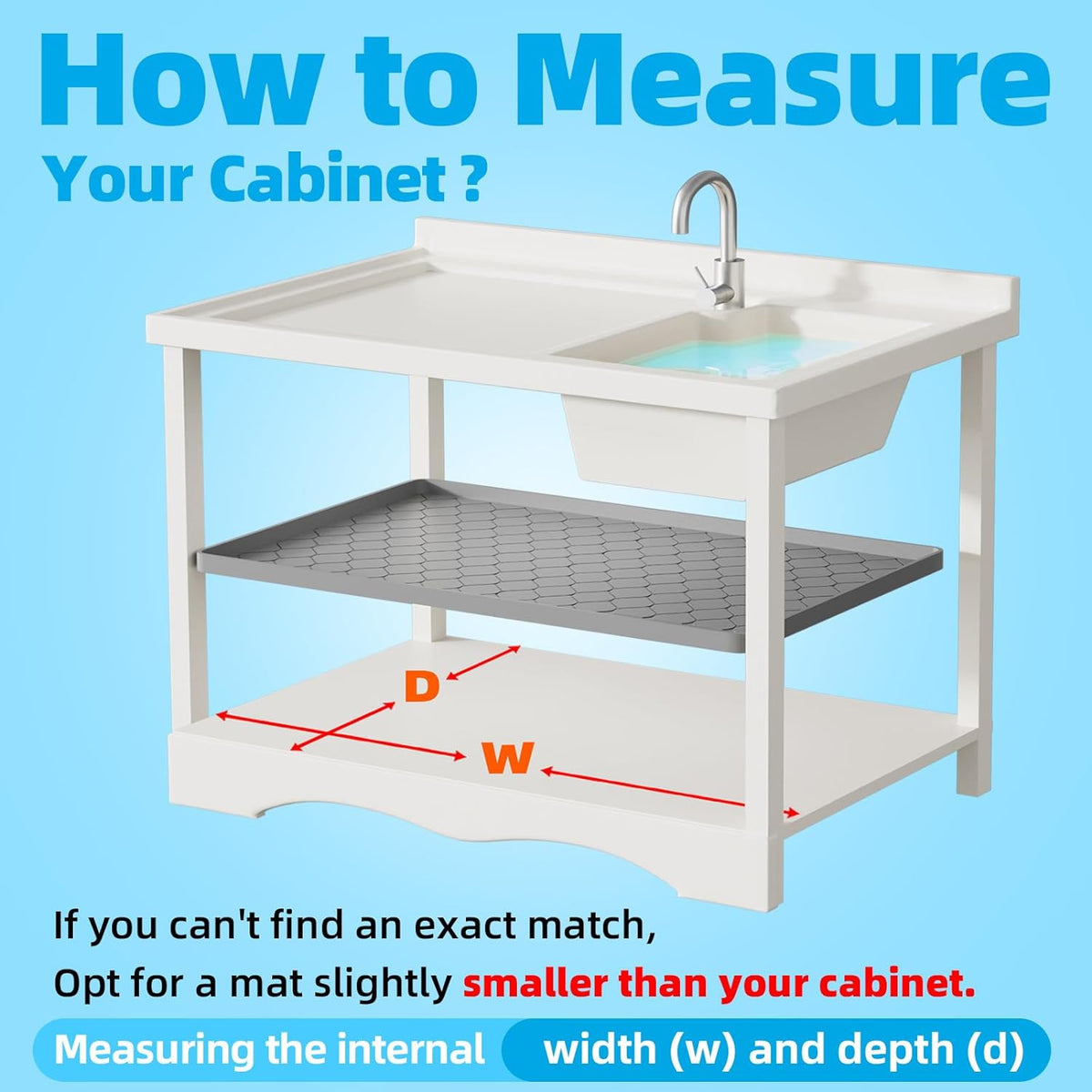 Silicone Under-Sink Mat, 86 × 56cm — view 6