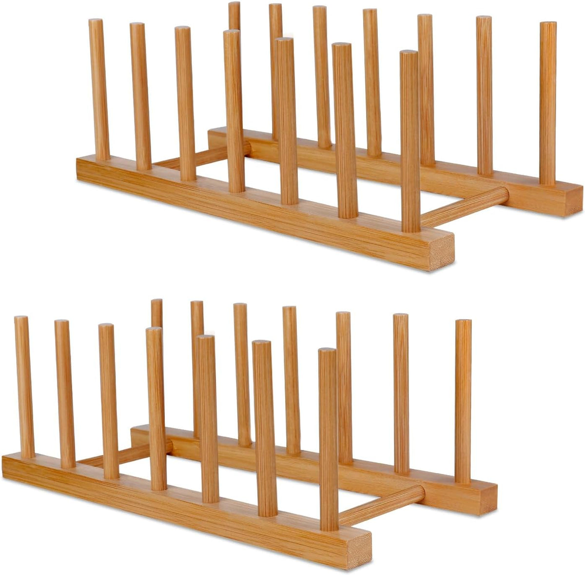 Bamboo Plate Rack, Pair