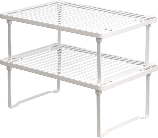 Stackable Cupboard Shelves, Pair