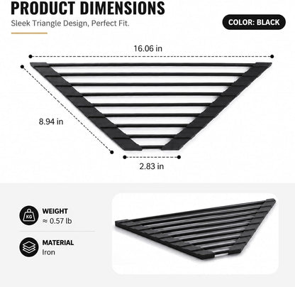 Dimensions: 41cm long edge, 23cm deep, 7cm short edge, about 260g