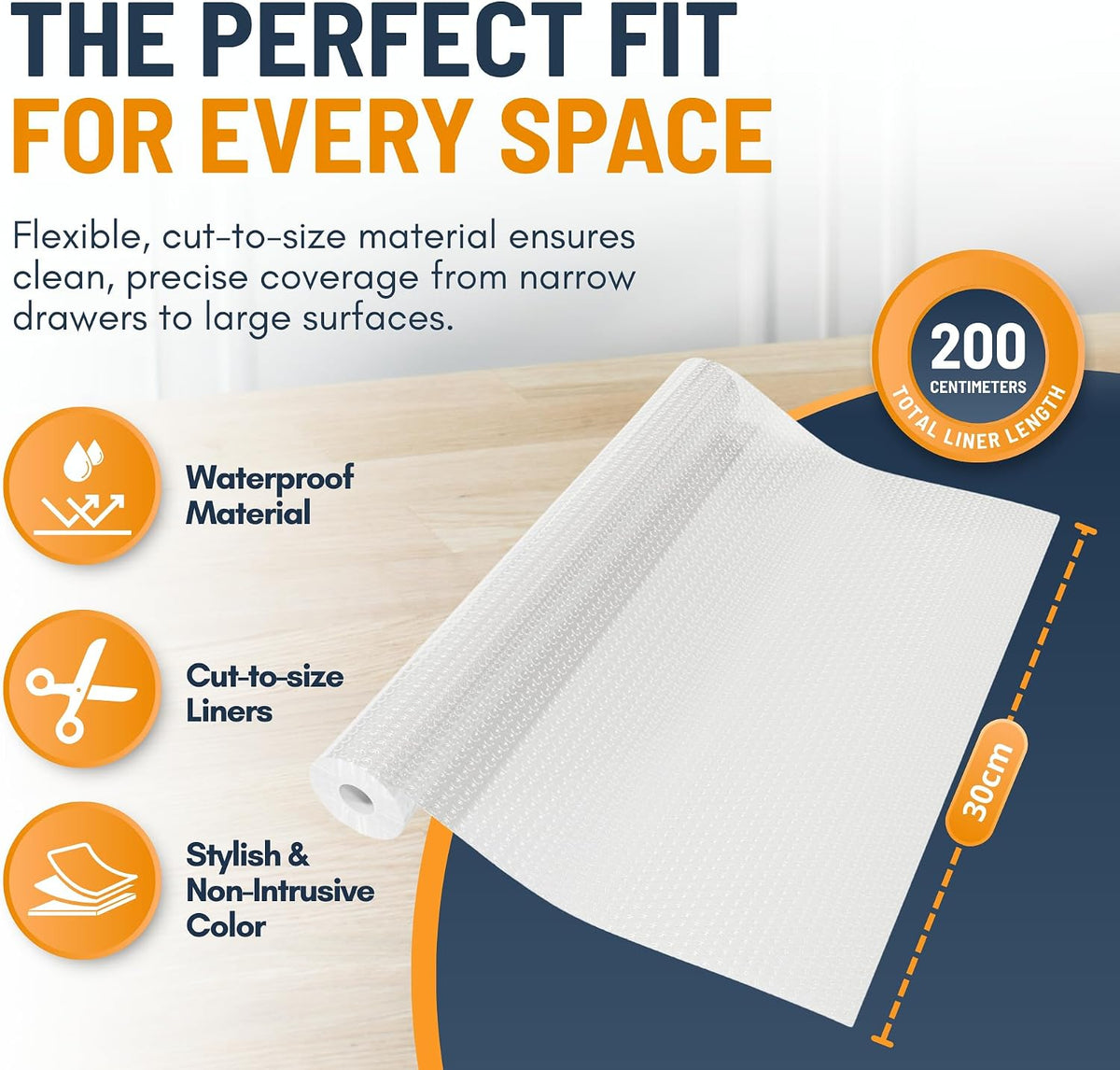 Non-Slip Drawer Liner, 30cm × 2m — view 4