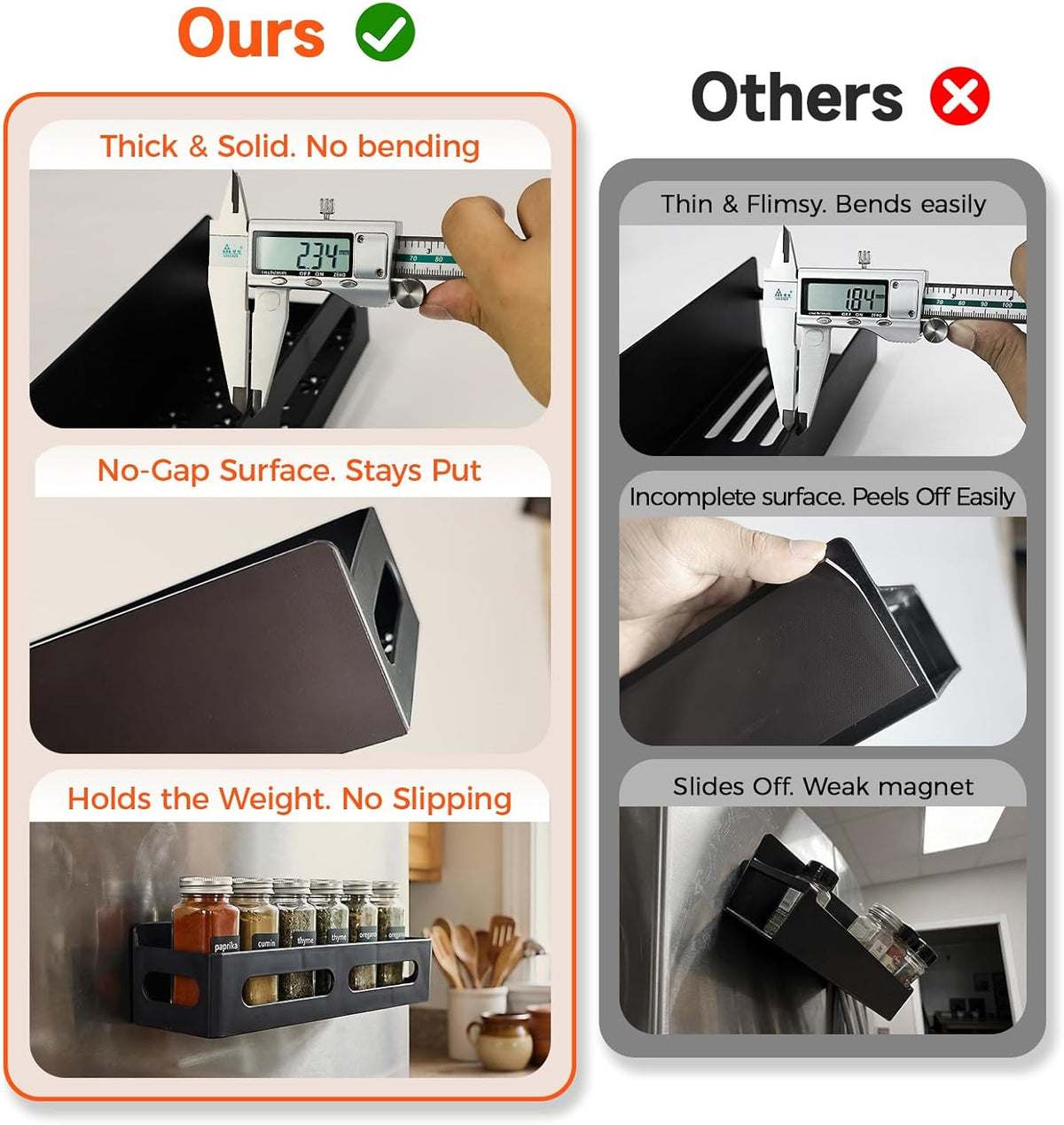 Magnetic Fridge Spice Racks, Set of 4 — view 8